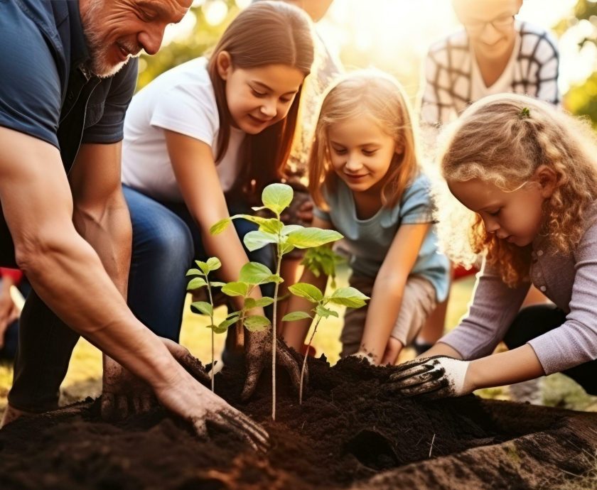 family-planting-tree-in-garden-free-photo